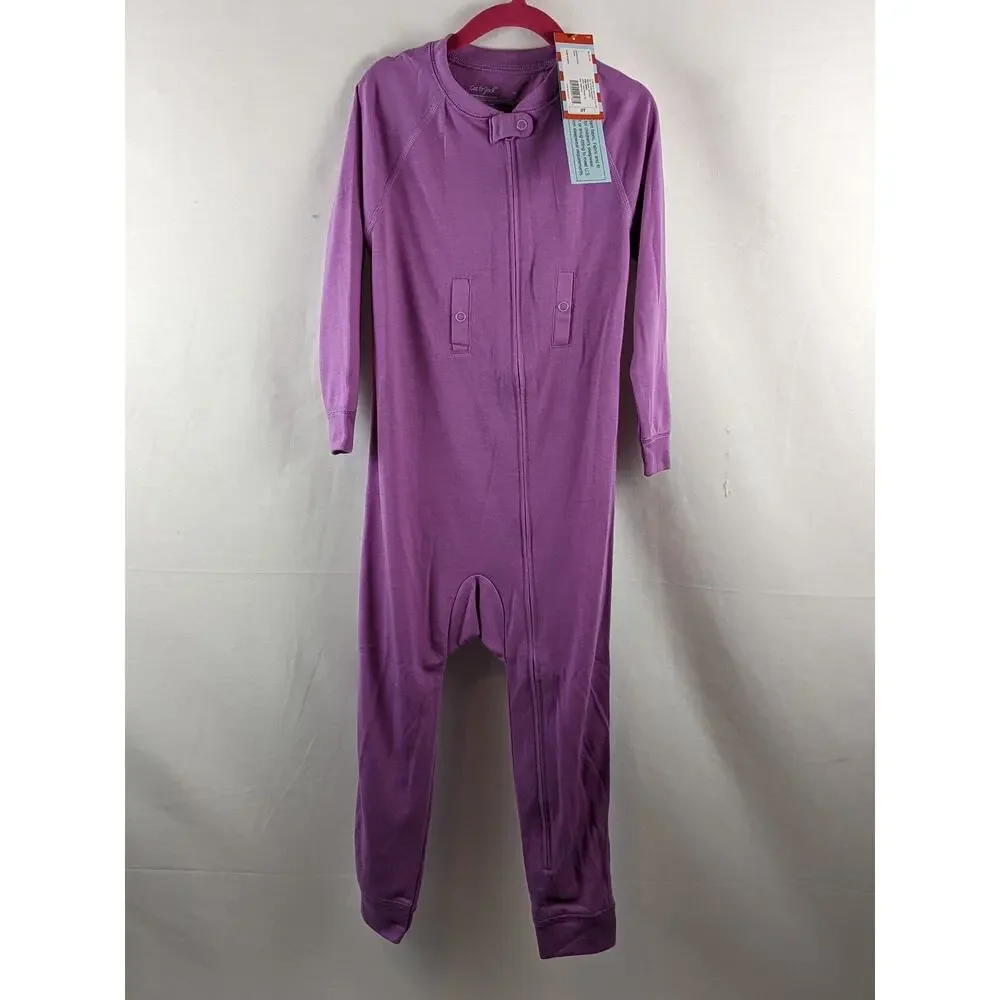 Cat & Jack Toddler Adaptive Pajama Jumpsuit 3T Purple‎ Bodysuit Sleepwear Zipper